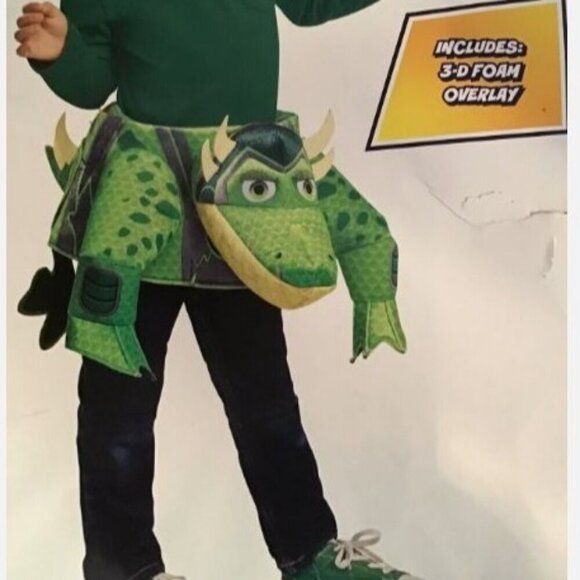 PJ Masks Green Power Lizard Costume Toddler One Size Halloween NEW w/FLAW - Picture 8 of 8